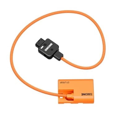 ZGCINE D-Tap zu LPE6P Dummy-Akku für Canon EOS R5 Mark II / R6 Mark II – Mit 180° drehbarem D-Tap Stecker, Lemo 2-Pin Winkelstecker & LED-Anzeige – Für V-Mount & Gold Mount Stromversorgung im Filmset