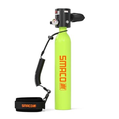 SMACO S300 Mini Tauchflasche 0,5L Sauerstoffflasche Tauchen Klein Taucherflasche für Unterwasseratmung Tragbare Tauchen Sauerstofftank Lung Air Tank für Notfallrettung Bootsreinigung