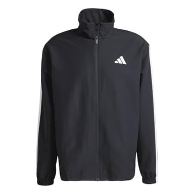 adidas Men's 3 STRIPES WOVEN TRACKSUITS, black, L