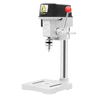 340W Tischbohrmaschine Mini Bohrmaschine Kabelgebunden, Tischbohrer mit 3 Stufiger Geschwindigkeit Einstellbar, Für Holz Metall Kunststoff Bearbeitung