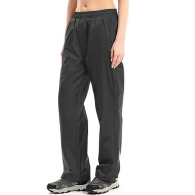 Yenwits Regenhose Damen Wasserdicht Atmungsaktiv Leicht Fahrrad Überziehhose Winddicht Wanderhose Outdoor Trekkinghose Arbeitshose(2090,Schwarz,XL)