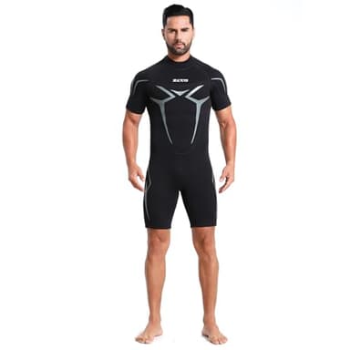 ZCCO Shorty Neoprenanzug Herren und Damen,3MM Kurzer Taucheranzug für Männer und Frauen, ideal für Surfen, Tauchen, Wassersport (Herren, L)