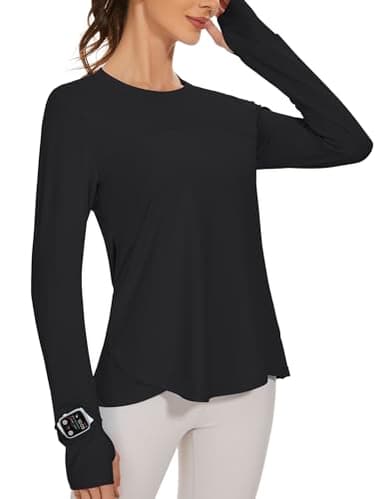IECCP Damen UPF 50 UV Schutz Langarmshirt Damen Outdoor Wanderhemd Safari Kleidung Damen Atmungsaktiv Quick Dry Casual Tops Sport Oberteile