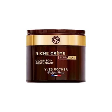 Yves Rocher RICHE CRÉME - Intensivpflege Tag & Nacht - Anti Aging Gesichtscreme - Mit Öl aus 1000 Rosen für intensive Zellregeneration-75ml