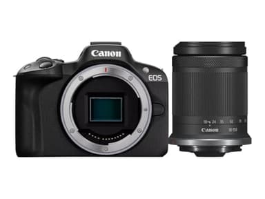 Canon EOS R50 Systemkamera + RF-S 18-150mm is STM Objektiv - Spiegellose Kamera (Digitalkamera mit Autofokus + Motiverkennung für Augen Tiere Fahrzeuge, 4k Videokamera, 15 Bilder pro Sekunde) schwarz