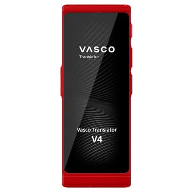 Vasco Translator V4 Sprachübersetzer | Übersetzungsgerät | Übersetzt lebenslang gratis | 108 Sprachen | Spracheingabe und Sprachausgabe | Foto Übersetzer | Farbe: Ruby Red