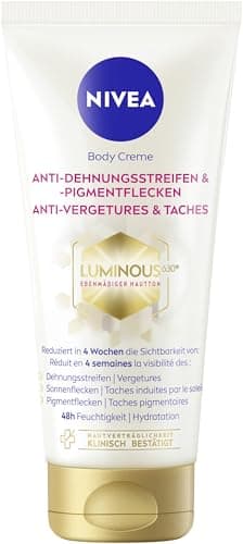 NIVEA LUMINOUS630 Body Creme Anti-Dehnungsstreifen & -Pigmentflecken, Bodylotion gleicht Unterschiede im Hautton aus, leichte Textur und spendet 48h Feuchtigkeit (200 ml)