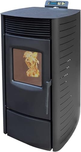 NEMAXX® P9 Pelletofen 11 kW A+ bis 220 m³ – Auto-Reinigungszyklus, ECO-Modus, Wochenprogramm & mechanische Reinigungsunterstützung – Schwarz