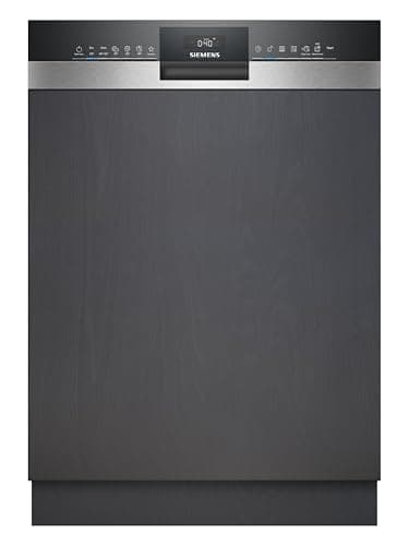 Siemens SN53HS03TE iQ300, Geschirrspüler Teilintegriert 60 cm, Besteckkorb, smartStart, Programm-Assistent, Oberkorb höhenverstellbar, Bestätigte Hygieneleistung, aquaStop, Gebürsteter Stahl