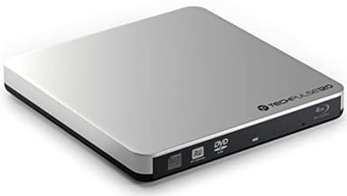 techPulse120 USB 3.0 Externer Blu-Ray Brenner Burner Superdrive portable Blueray Rom Laufwerk BD DVD CD Slim für Computer Notebook Ultrabook Netbook Laptop Windows Mac OS Apple iMAC Macbook Pro Air