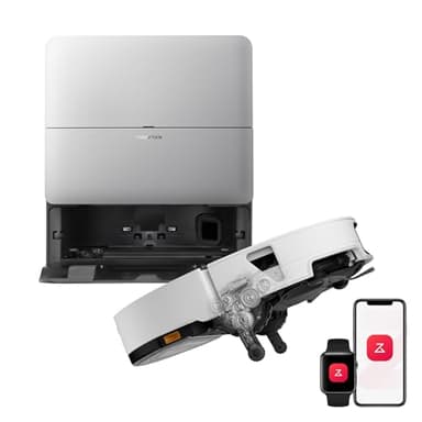 roborock Saros 20 Sonic Saugroboter mit Wischfunktion, VibraRise 5.0 Wischsystem, AdaptiLift Chassis 3.0, 36,000 Pa Saugkraft, ultraflach Design, FlexiArm Technologie, brandneues RockDock, Weiß