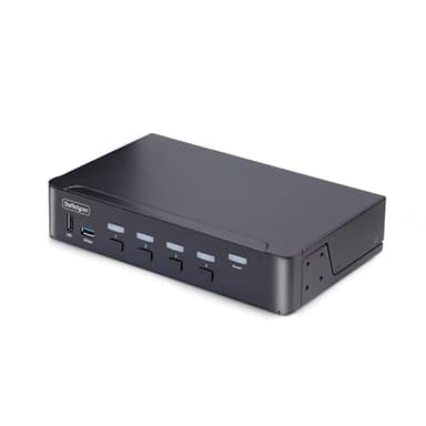StarTech.com 4-Port 8K KVM-Switch DisplayPort 1.4, 8K 60Hz / 4K 144Hz, DP 1.4, 2X USB 3.0 Ports, 4X USB 2.0 HID Ports, KVM DisplayPort Umschalter, Taste & Hotkey, MST (D86A2-4-PORT-8K-KVM)