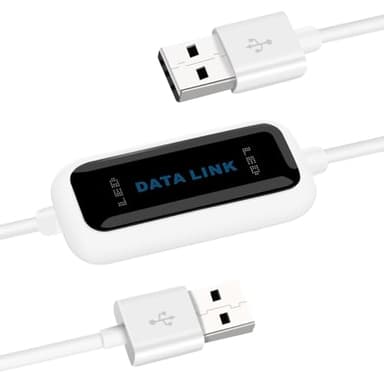 SALCAR Datenkabel High-Speed USB 2.0 PC zu PC Linkkabel für Windows 11/10/8.1/8/7/Vista/XP/2000, einfachster Datenaustausch zwischen 2 Computern