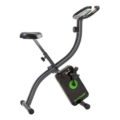 Tunturi Cardio Fit B20 X Bike Heimtrainer Fahrrad klappbar/Fitnessfahrrad/Hometrainer Fahrrad Trainer mit LCD-Bildschirmanzeige und Tablethalterung - Schwarz