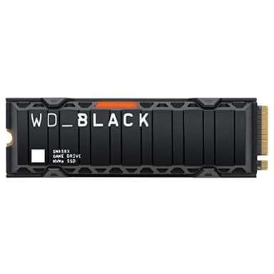 WD_BLACK SN850X NVMe SSD mit Heatsink 8 TB interne SSD (Gaming Speicher, PCIe Gen4-Technologie, Lesen 7.200 MB/s, Schreiben 6.600 MB/s) Schwarz