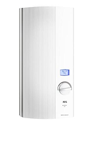 AEG elektronischer Durchlauferhitzer DDLE LCD, 27 kW, druckfest, gradgenaue Temperaturwahl, LC-Display, Festanschluss 400V, VDE geprüft, 222395
