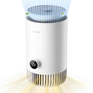 xCREAS Luftreiniger und Luftbefeuchter 2 in 1 – Verdunstungs-Befeuchter + HEPA-Luftreiniger für Schlafzimmer, 3 L Top-Fill Wassertank, ultra-leise 23 dB, nebel- und staubfrei