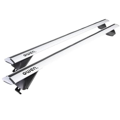 Owen Dachträger 3.0 Pro Silber 120cm - für geschlossene & bündige Reling | 90 kg Tragkraft | 2 min Montage | TÜV Zertifiziert |Top-Performance Relingträger für Ihr Auto