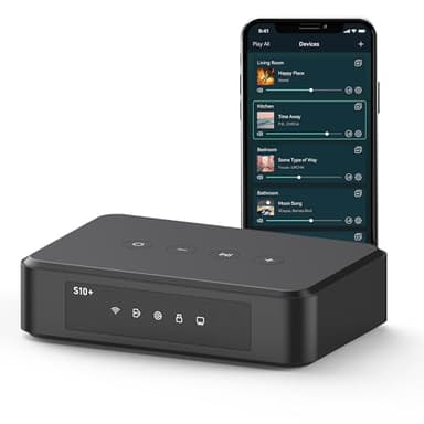 Arylic S10+ Wireless Audio Receiver, Multiroom-Stereo mit SPDIF-Ausgang, WiFi & Bluetooth Music Streamer, streamt verlustfreie HD-Musik von Spotify, Amazon Music,Tidal etc.Support AirPlay.