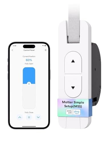 Meross Matter Rolladen Gurtwickler Elektrisch Unterputz (max. 45 kg, 6 m²), Smart Home Rolladenantrieb mit Zeitautomatik und Sprachsteuerung, kompatibel mit Apple HomeKit, Alexa, Google Home