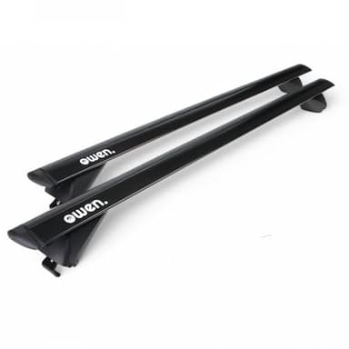 Owen Dachträger 3.0 Pro Schwarz 120cm - für geschlossene & bündige Reling | 90 kg Tragkraft | 2 min Montage | TÜV Zertifiziert |Top-Performance Relingträger für Ihr Auto