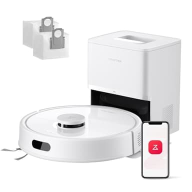 roborock Q7 L5+ Set Saugroboter mit Wischfunktion Absaugstation, verbessert von Q5 Pro+, Dual Anti-Tangle System, 8000Pa Saugkraft, LiDAR-Navigation, Staubsauger Roboter für Teppiche & Tierhaar, Weiß