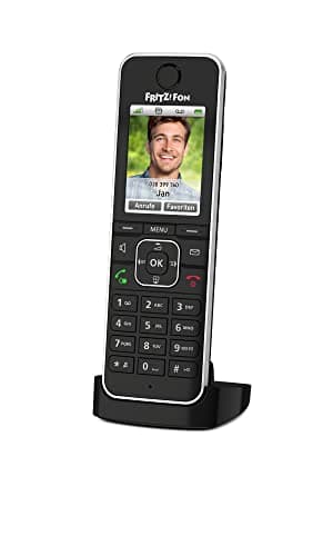 FRITZ!Fon C6 Black | DECT-Komforttelefon | hochwertiges Farbdisplay | HD-Telefonie | Internet-/Komfortdienste | Lange Akkulaufzeit | schwarz | deutschsprachige Version