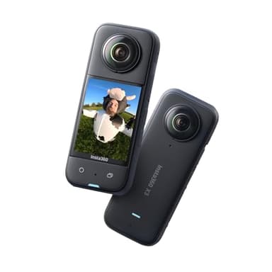 Insta360 X3 - Wasserdichte 360°-Actionkamera mit 1/2"-Sensor, 5,7K 360°, 72MP 360°-Fotos, Stabilisierung, 2,29"-Touchscreen, Vibrationsfeedback, KI-Bearbeitung, Live-Streaming, Sprachsteuerung