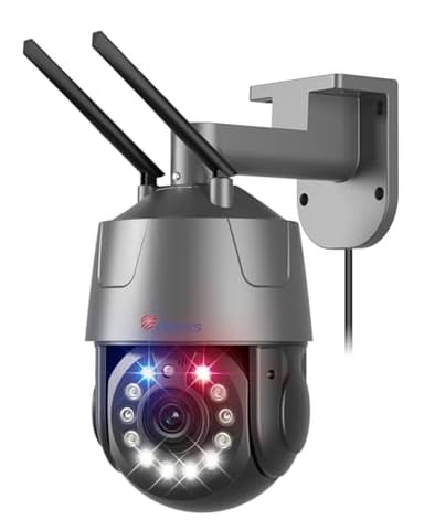 Ctronics 4K 8MP 30X Optischer 3D-Zoom Überwachungskamera Aussen WLAN, Auto-Tracking mit Zoom & Patrouille, Personen-/Fahrzeug-/Tier-Erkennung, R&B Warnlichter, 150m Nachtsicht, 2,4/5G, Cloud, Metall