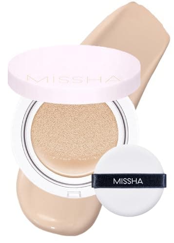 Missha Magie Kissen Abdeckung Dauerhaft Stiftung SPF50+, Nr. 21 Licht Beige, 15 g, Natural Beige