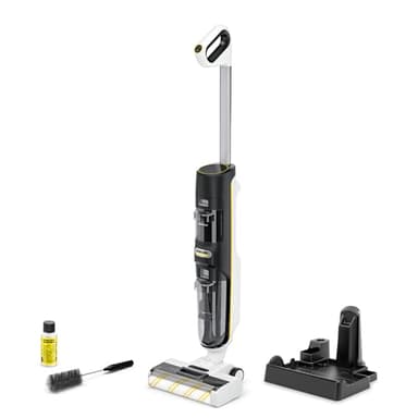 KÄRCHER Saugwischer FCV 4 Dry Extra, kabelloser Saugwischer mit 4 Reinigungsmodi, Akkulaufzeit: ca. 45 min, Flächenleistung pro Akkuladung: ca. 200 m², Reinigungs-, Lade- und Trocknungsstation