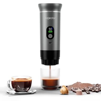 kejector Tragbare Kaffeemaschine, Espressomaschine für unterwegs, Nano-Auto-Kaffeemaschine, kompatibel mit gemahlenem Kaffee, Kapsel für Wohnmobil, Wandern, Camping, Büro, Reise-Espressomaschine