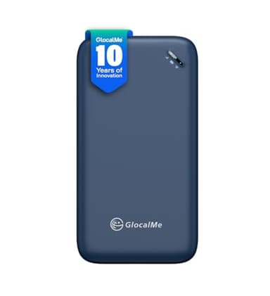GlocalMe UPP 4G Mobiler WLAN Router, Keine SIM-Karte nötig, Keine Roaminggebühren, MiFi Geräte mit 1GB globalen Daten,Tragbarer WLAN-Router mit nur 113g (Blau)