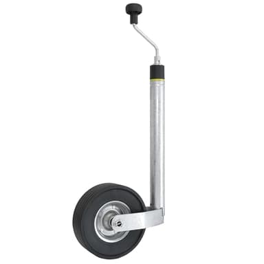 The Drive | Premium Anhänger-Stützrad Ø48 mm mit integrierter Stützlastanzeige | 150 kg Tragkraft – Vollgummi-Rad mit Metallfelge | Stützlast-Waage | für PKW-Anhänger, Wohnwagen, Trailer