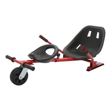 Hoverboard Sitz, Hoverboard mit Sitz verstellbarer, Doppel-Personen-Balance-Roller, Verstellbarer Balancier-Roller für 6,5-10 Zoll, Universal Gokart-Zubehör für Kinder und Erwachsene (Rot)