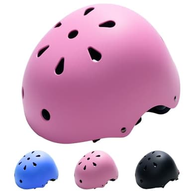 Kinder-Fahrradhelm, für Jungen und Mädchen, Kleinkinder, Fahrradhelme für 3–13 Jahre, verstellbarer, leichter Helm für Skateboard, Fahrrad, Rollschuhlaufen, Roller (Rosa, S)