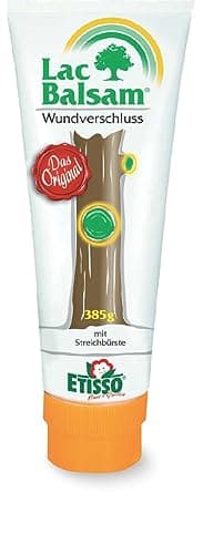 Etisso® LacBalsam® Wundverschluss für Bäume (385g) · Wundbalsam Baum · Baumpflaster bei Rindenverletzung & Schnitten · Baumwachs zur Wundbehandlung · Speziell für Ziergehölze & Obstbäume