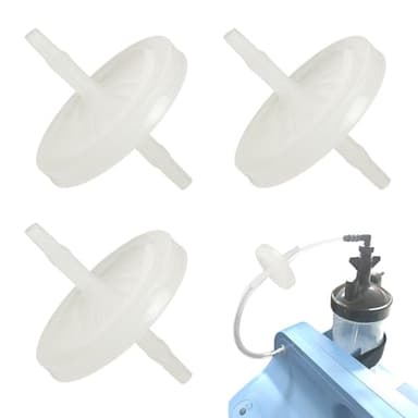 Sauerstoffkonzentrator Mikro-Disk-Filter kompatibel mit EverFlo 5L, Ersatzzubehör für O2-Generatormaschine, 3 Stück (weiß)