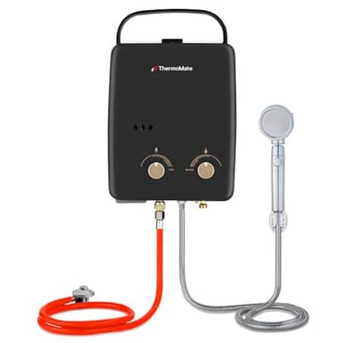 Gas-Wassererhitzer, ThermoMate AZ132B 5L Tragbarer Propan-Wassererhitzer, Tankloser Gas-Durchlauferhitzer für Duschen im Freien, Pferde, Camping, Wohnmobil, 30/37 mbar