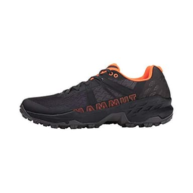 Mammut Sertig II Low GTX Men | Wanderschuhe für Herren, Outdoor Schuhe, Wasserdichte Sportschuhe, Gore-Tex Trekkingschuhe, Leichte Bergschuhe, Für Sport & Hiking | Black-Vibrant Orange, 9