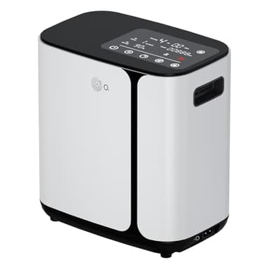 Sauerstoffkonzentrator, kontinuierlicher hochreiner tragbarer Sauerstoffkonzentrator, Sauerstoffgerät für zu Hause, 1–6 l/min einstellbar, > 90% bei 1 l/min, 24-Stunden-Zyklus, Arbeit für zu Hause