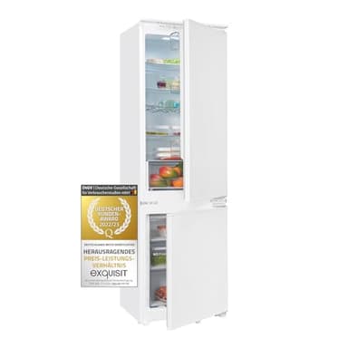 Exquisit Einbau Kühl-Gefrierkombination mit Gefrierfach, 246 l, NoFrost, 178 cm, Schnellkühlung, Digitale Steuerung, Leiser Betrieb, EKGC270-70-NF-010E
