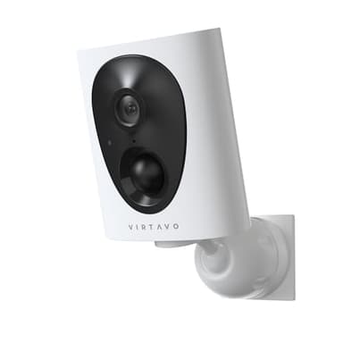 VIRTAVO 2K 3MP Überwachungskamera Aussen Akku, WLAN Kamera Kabellos für Innen & Außen, Starlight Farb‑Nachtsicht, PIR Bewegungssensor, 2‑Wege Audio, Ohne Pflicht‑ABO, 2,4 GHz, VF1