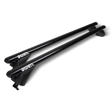 Owen 3.0 Dachträger Universal 120cm Schwarz I Bündige Schiene, geschlossene Reling I Relingträger 120cm aus Alu bis 90kg Universal
