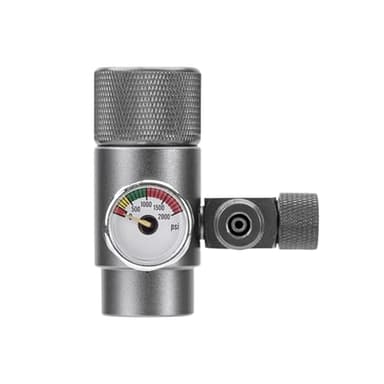 DONGKER Aquarium CO2 Druckminderer, Aquarium CO2 Druckregler Ventil, CO2 Systemdruckregler mit Einzelmeter-/Doppelmeter-Anzeige, Kompatibel mit G5/8, W21.8-Schnittstelle
