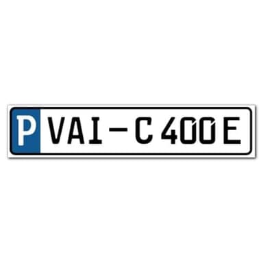 Schild "Privatparkplatz" mit individuellem Kennzeichen (versch. Größen) (520x110 mm (P))