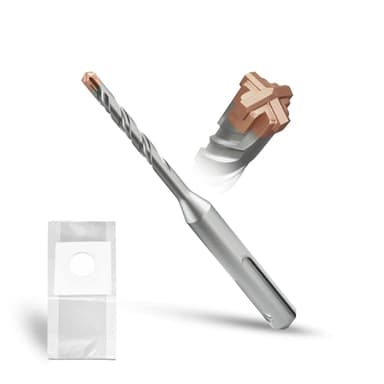 METOTY SDS Plus bohrer 6mm×110mm,mit 4 Hartmetallschneiden,Kopf mit Beschichtung,Steinbohrer,Hammerbohrer,Betonbohrer,Für Stein,Beton,Naturstein,Ziegelmauer