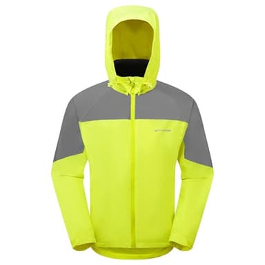 Ettore Wasserdichte Herren-Fahrradjacke Mit Abnehmbarer Kapuze Atmungsaktiv Mit Hoher Sichtbarkeit – Hybrid Glow - Gelb - L