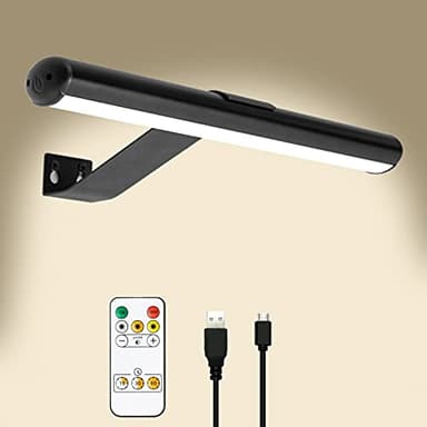 Bilderleuchte LED Batteriebetriebene LED Wandleuchte mit Fernbedienung, 13 Zoll wiederaufladbare Bilderlampe Batterie Malerei Licht für Kunst Arbeit, Kunst Arbeit, 300Lumens Picture Light