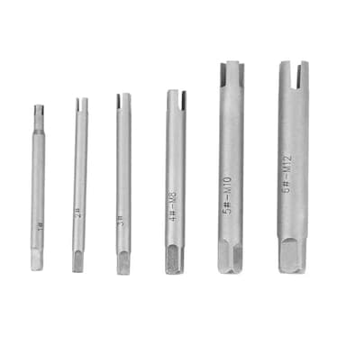 Stahl-Bruchkopf-Gewindebohrer-Entferner, Schraubenentferner-Set für abgerissene, verrostete Schrauben, Hochgeschwindigkeitsstahl-Gewindebohrer-Entferner mit metrischen und (6-teiliges Set)
